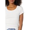 image:imageAmazon Essentials Womens SlimFit CapSleeve Scoop Neck TShirtWhiteLime Green