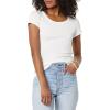 image:imageAmazon Essentials Womens SlimFit CapSleeve Scoop Neck TShirtWhiteLime Green