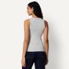 image:imageAmazon Essentials Womens SlimFit High Neck Ribbed TankLight Grey Heather