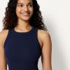 image:imageAmazon Essentials Womens SlimFit High Neck Ribbed TankNavy