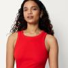image:imageAmazon Essentials Womens SlimFit High Neck Ribbed TankRed