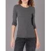 image:imageAmazon Essentials Womens SlimFit Long Sleeve Rib Knit Crew Neck Top Pack of 2BlackCharcoal Heather