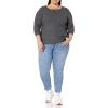 image:imageAmazon Essentials Womens SlimFit Long Sleeve Rib Knit Crew Neck Top Pack of 2BlackCharcoal Heather