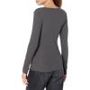 image:imageAmazon Essentials Womens SlimFit Long Sleeve Rib Knit Crew Neck Top Pack of 2BlackCharcoal Heather