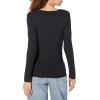 image:imageAmazon Essentials Womens SlimFit Long Sleeve Rib Knit Crew Neck Top Pack of 2BlackOffwhite