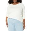 image:imageAmazon Essentials Womens SlimFit Long Sleeve Rib Knit Crew Neck Top Pack of 2BlackOffwhite