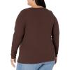 image:imageAmazon Essentials Womens SlimFit Long Sleeve Rib Knit Crew Neck Top Pack of 2Eggshell WhiteEspresso