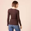 image:imageAmazon Essentials Womens SlimFit Long Sleeve Rib Knit Crew Neck Top Pack of 2Eggshell WhiteEspresso