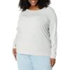 image:imageAmazon Essentials Womens SlimFit Long Sleeve Rib Knit Crew Neck Top Pack of 2Grey HeatherWhite