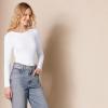 image:imageAmazon Essentials Womens SlimFit Long Sleeve Rib Knit Crew Neck Top Pack of 2LavenderWhite