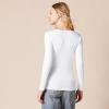 image:imageAmazon Essentials Womens SlimFit Long Sleeve Rib Knit Crew Neck Top Pack of 2LavenderWhite