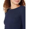 image:imageAmazon Essentials Womens SlimFit Long Sleeve Rib Knit Crew Neck Top Pack of 2NavyWhite