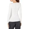 image:imageAmazon Essentials Womens SlimFit Long Sleeve Rib Knit Crew Neck Top Pack of 2White