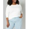image:imageAmazon Essentials Womens SlimFit Long Sleeve Rib Knit Crew Neck Top Pack of 2White