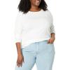 image:imageAmazon Essentials Womens SlimFit Long Sleeve Rib Knit Crew Neck Top Pack of 2White