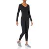 image:imageAmazon Essentials Womens SlimFit Long Sleeve VNeck Knit Rib Shirts Pack of 2Black