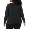 image:imageAmazon Essentials Womens SlimFit Long Sleeve VNeck Knit Rib Shirts Pack of 2Black