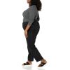 image:imageAmazon Essentials Womens SlimFit Long Sleeve VNeck Knit Rib Shirts Pack of 2BlackCharcoal Heather