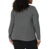 image:imageAmazon Essentials Womens SlimFit Long Sleeve VNeck Knit Rib Shirts Pack of 2BlackCharcoal Heather