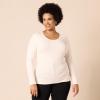 image:imageAmazon Essentials Womens SlimFit Long Sleeve VNeck Knit Rib Shirts Pack of 2Eggshell WhiteBlack