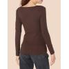 image:imageAmazon Essentials Womens SlimFit Long Sleeve VNeck Knit Rib Shirts Pack of 2Eggshell WhiteEspresso