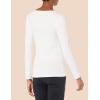 image:imageAmazon Essentials Womens SlimFit Long Sleeve VNeck Knit Rib Shirts Pack of 2White