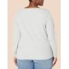 image:imageAmazon Essentials Womens SlimFit Long Sleeve VNeck Knit Rib Shirts Pack of 2WhiteGrey