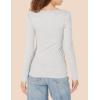 image:imageAmazon Essentials Womens SlimFit Long Sleeve VNeck Knit Rib Shirts Pack of 2WhiteGrey