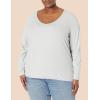 image:imageAmazon Essentials Womens SlimFit Long Sleeve VNeck Knit Rib Shirts Pack of 2WhiteGrey