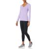 image:imageAmazon Essentials Womens SlimFit Long Sleeve VNeck Knit Rib Shirts Pack of 2WhitePurple
