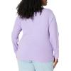 image:imageAmazon Essentials Womens SlimFit Long Sleeve VNeck Knit Rib Shirts Pack of 2WhitePurple