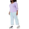 image:imageAmazon Essentials Womens SlimFit Long Sleeve VNeck Knit Rib Shirts Pack of 2WhitePurple