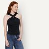 image:imageAmazon Essentials Womens SlimFit Ribbed Halter Top with Resin DetailBlack