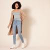 image:imageAmazon Essentials Womens SlimFit Scoop Neck Tank TopLight Grey HeatherNavy White Stripe