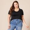 image:imageAmazon Essentials Womens SlimFit ShortSleeve VNeck TShirtBlack