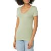 image:imageAmazon Essentials Womens SlimFit ShortSleeve VNeck TShirtBlackLight Sage Green