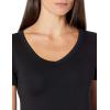 image:imageAmazon Essentials Womens SlimFit ShortSleeve VNeck TShirtBlackWhite