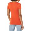 image:imageAmazon Essentials Womens SlimFit ShortSleeve VNeck TShirtCharcoal HeatherTomato Red