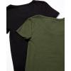 image:imageAmazon Essentials Womens SlimFit ShortSleeve VNeck TShirtDark OliveBlack