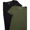 image:imageAmazon Essentials Womens SlimFit ShortSleeve VNeck TShirtDark OliveBlack