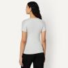 image:imageAmazon Essentials Womens SlimFit ShortSleeve VNeck TShirtLight BlueLight Grey Heather
