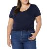 image:imageAmazon Essentials Womens SlimFit ShortSleeve VNeck TShirtNavyNavy