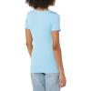 image:imageAmazon Essentials Womens SlimFit ShortSleeve VNeck TShirtWhiteLight Blue