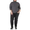 image:imageAmazon Essentials Womens SlimFit Stretchy Layering Long Sleeve Knit Rib Turtleneck Top Available in Plus Size Pack of 2BlackCharcoal Heather