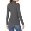 image:imageAmazon Essentials Womens SlimFit Stretchy Layering Long Sleeve Knit Rib Turtleneck Top Available in Plus Size Pack of 2BlackCharcoal Heather