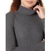 image:imageAmazon Essentials Womens SlimFit Stretchy Layering Long Sleeve Knit Rib Turtleneck Top Available in Plus Size Pack of 2BlackCharcoal Heather