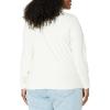 image:imageAmazon Essentials Womens SlimFit Stretchy Layering Long Sleeve Knit Rib Turtleneck Top Available in Plus Size Pack of 2Eggshell WhiteBlack
