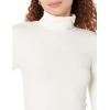 image:imageAmazon Essentials Womens SlimFit Stretchy Layering Long Sleeve Knit Rib Turtleneck Top Available in Plus Size Pack of 2Eggshell WhiteBlack