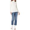 image:imageAmazon Essentials Womens SlimFit Stretchy Layering Long Sleeve Knit Rib Turtleneck Top Available in Plus Size Pack of 2Eggshell WhiteBlack