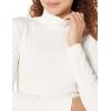 image:imageAmazon Essentials Womens SlimFit Stretchy Layering Long Sleeve Knit Rib Turtleneck Top Available in Plus Size Pack of 2EspressoWhite